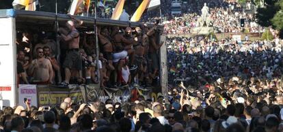 Una carroza de osos en el desfile del a&ntilde;o pasado en Madrid. 