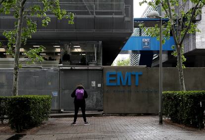 Las oficinas centrales de la EMT de Madrid, el pasado viernes.