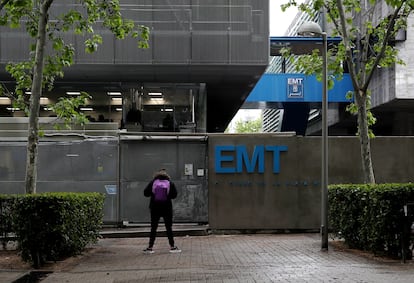 Las oficinas centrales de la EMT de Madrid, el pasado viernes.