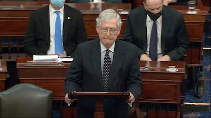 Mitch McConnell, líder de la mayoría republicana en el Senado.