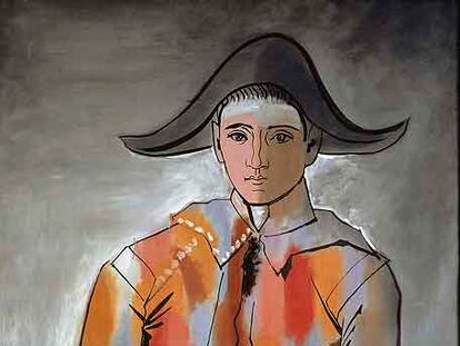 <i>Arlequín con las manos cruzadas</i>, de Pablo Picasso.