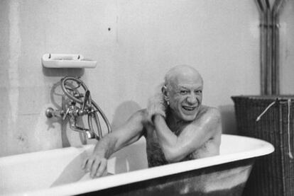 Picasso, en la primera fotografía que de él tomó David Douglas Duncan.