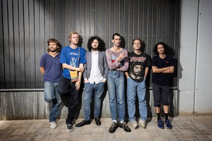 Miembros del grupo musical catalán La Ludwig Band, fotografiados en Barcelona.
