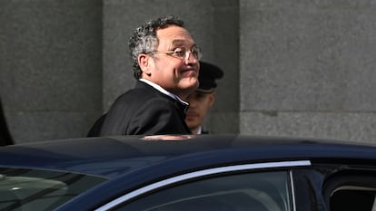 El fiscal general del Estado, Álvaro García Ortiz, a su llegada este viernes al Tribunal Supremo que acoge el tradicional acto de apertura del año judicial presidido por Felipe VI.
