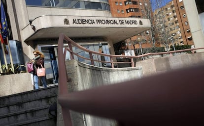 Fachada de la Audiencia Provincial de Madrid, en una imagen de archivo.