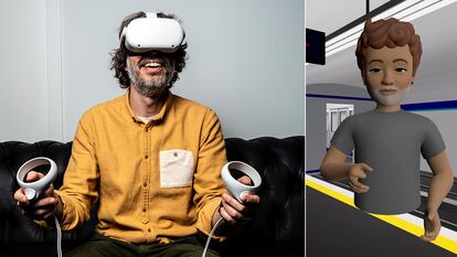 El redactor Jordi Pérez Colome y su avatar en el metaverso.