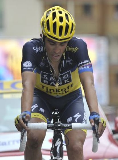 Alberto Contador, durante la 18ª etapa.