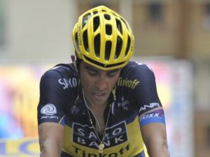 Alberto Contador, durante la 18ª etapa.