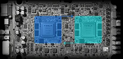 Sistema de doble computadora en los Tesla.