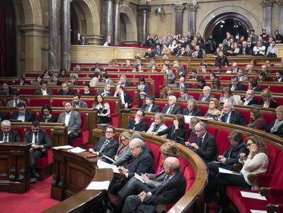 El ple del Parlament en una imatge d'arxiu.