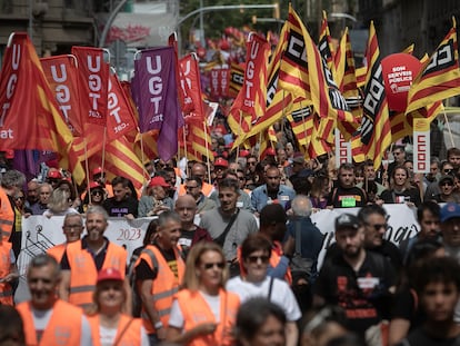 Manifestación del 1 de mayo, en Barcelona.