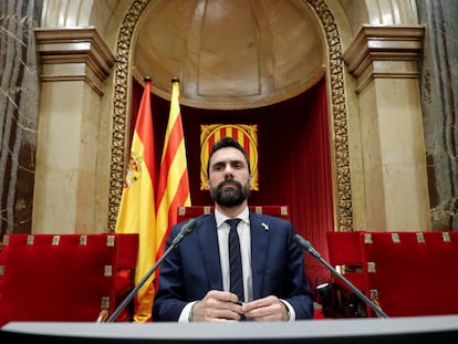 El presidente del Parlamento catalán, Roger Torrent