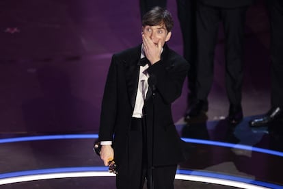 Cillian Murphy wins the Oscar for Best Actor for "Oppenheimer" during the Oscars show at the 96th Academy Awards in Hollywood, Los Angeles, California, U.S., March 10, 2024.