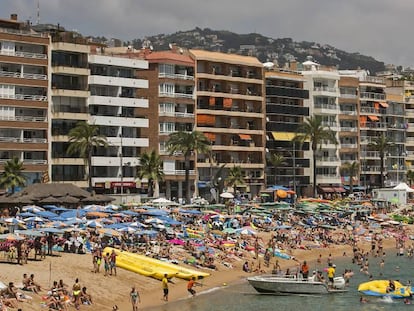 El frente litoral de Lloret de Mar.