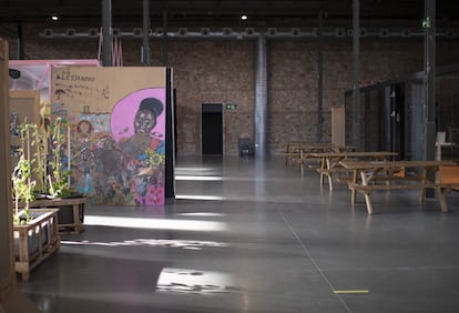 Espacio en la nave 16 de Matadero dedicado a residencias de artistas.