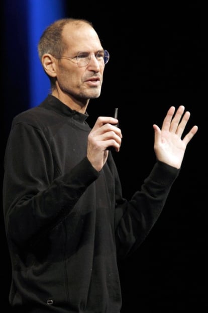 Steve Jobs en la conferencia de Apple.