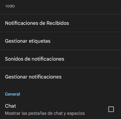 Notificaciones en Gmail