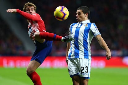 Luca Sangalli, en un lance del partido contra el Atlético de Madrid a finales de octubre.