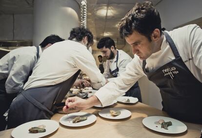 La cocina de Nerua, de Joseán Alija, en Bilbao.