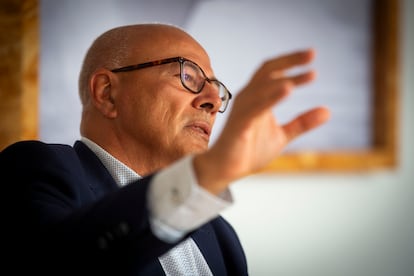 Ángel Olivares, at the Feindef offices, on May 6, 2025 in Madrid.