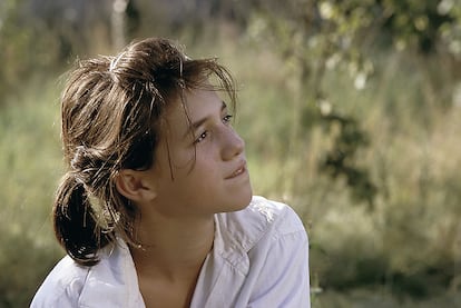 Charlotte Gainsbourg durante el rodaje de 'L’Effrontée'.