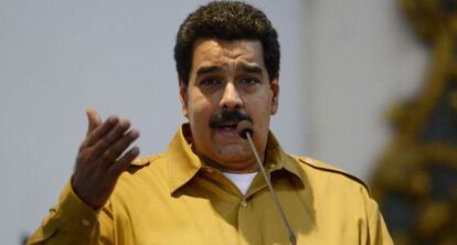 Nicol&aacute;s Maduro durante un discurso este viernes