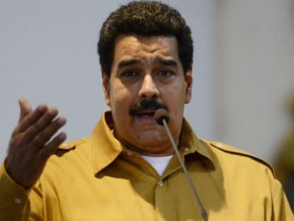 Nicol&aacute;s Maduro durante un discurso este viernes