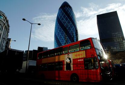 Una calle de la city, el centro financiero de Londres, el 7 de noviembre