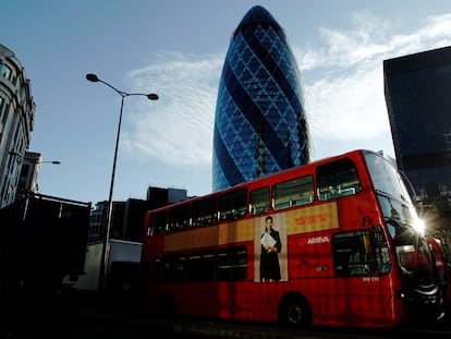 Una calle de la city, el centro financiero de Londres, el 7 de noviembre