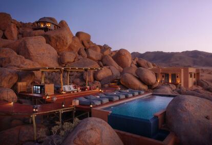 Piscina de uno de los hoteles de Mr & Mrs Smith en Namibia