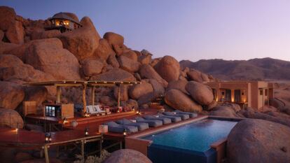 Piscina de uno de los hoteles de Mr & Mrs Smith en Namibia