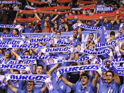 La afición del Coliseum de Burgos, en un partido de la ACB