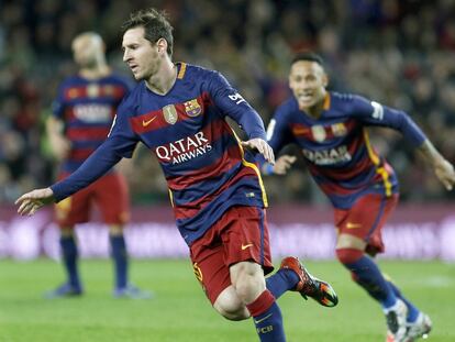 Messi comemora seu gol diante do Celta.