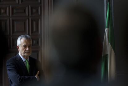 José Antonio Griñán, ayer en un acto en el Palacio de San Telmo.