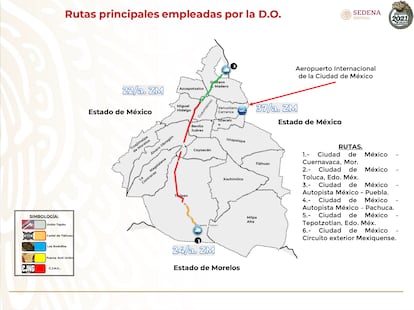 Rutas del narcotráfico en Ciudad de México.