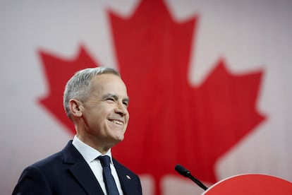 Mark Carney en Ontario, Canadá, el 9 de marzo 2025.