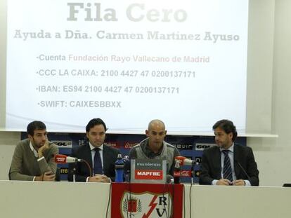 Trashorras, Martín Presa, Jémez i Yañez, en roda de premsa.