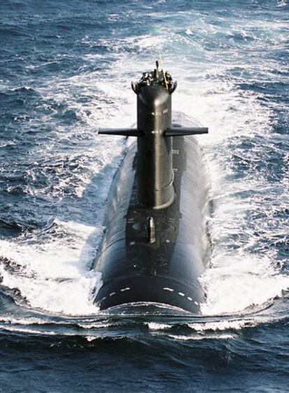 El submarino nuclear francés <i>Émeraude</i>.