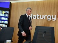 El presidente de Naturgy, Francisco Reynés, en la rueda de prensa de presentación de resultados de 2025.