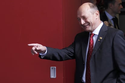 El presidente de Rumanía, Traian Basescu, en una reciente cumbre europea.