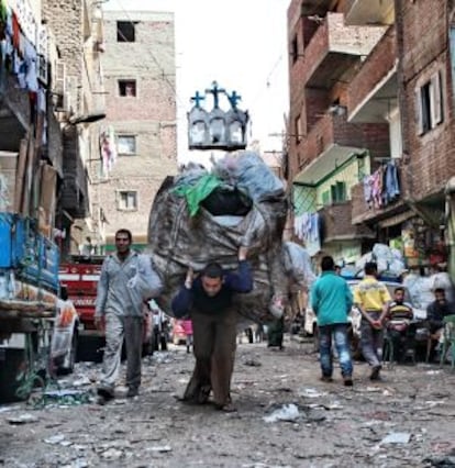 La &#039;Ciudad de la basura&#039; de El Cairo. 