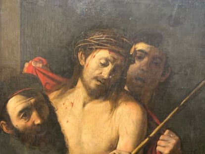 El eccehomo que podría ser de Caravaggio aparecido en Madrid en abril de 2021.