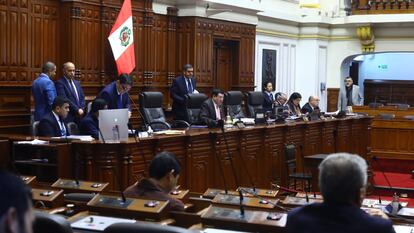 Sesión del Congreso de Perú, el 4 de julio 2024.