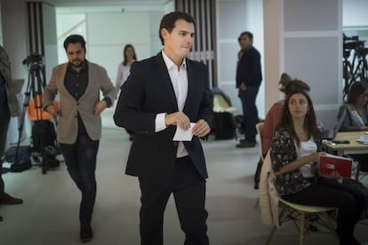 Albert Rivera, líder de Ciudadanos, este martes.