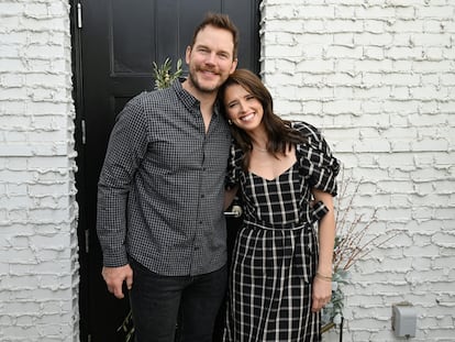 Chris Pratt y Katherine Schwarzenegger en el evento Cleobella x Katherine Schwarzenegger, el 4 de noviembre de 2023 en California.