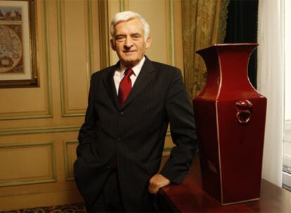 El presidente del Parlamento Europeo, Jerzy Buzek, ayer en Madrid.