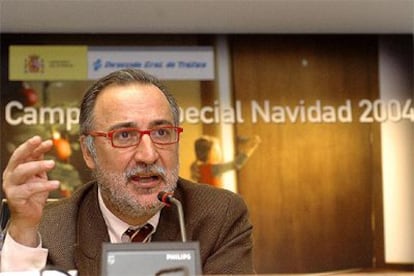 El director general de Tráfico, Pere Navarro, presenta la campaña <i>Tu eres el mejor regalo para los que te esperan</i>.