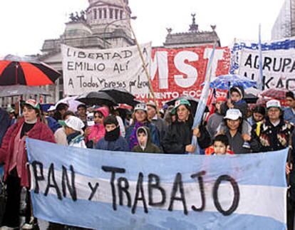 Manifestación en Buenos Aires contra la política económica del Gobierno argentino, a finales de este verano.