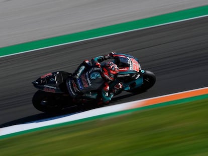 Fabio Quartararo este sábado en el circuito de Cheste.