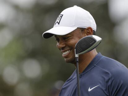 Tiger, sonriente en Augusta.